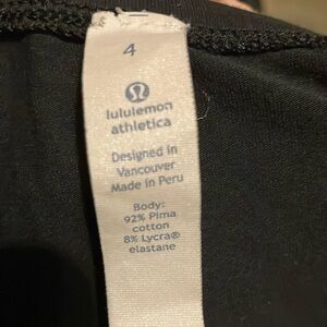 Lululemon Black Athletic Top